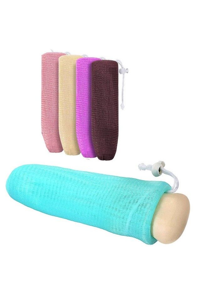 Incrizma Soap Pocket Bathing Loofah For Soap Bathing For Men And Women ; Family Pack Of 4 ; Foaming And Soap Saver ; Soap Bath Scrubber ; Loofah For Soap Bathing ; Made In India (Assorted Color)  - Image 1