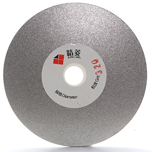 JINGLING 4" inch 100mm Diamond Flat Lap Disc Coated Grinding Disk Grit 320 Medium - Image 1