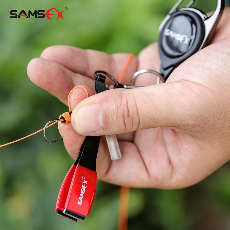 SAMSFX Fly Fishing Knot Tying Tools Quick Knot Tool for Fishing Hooks, Lures, Flies, Trout Line Backing, Come with Zinger Retractors - Image 5