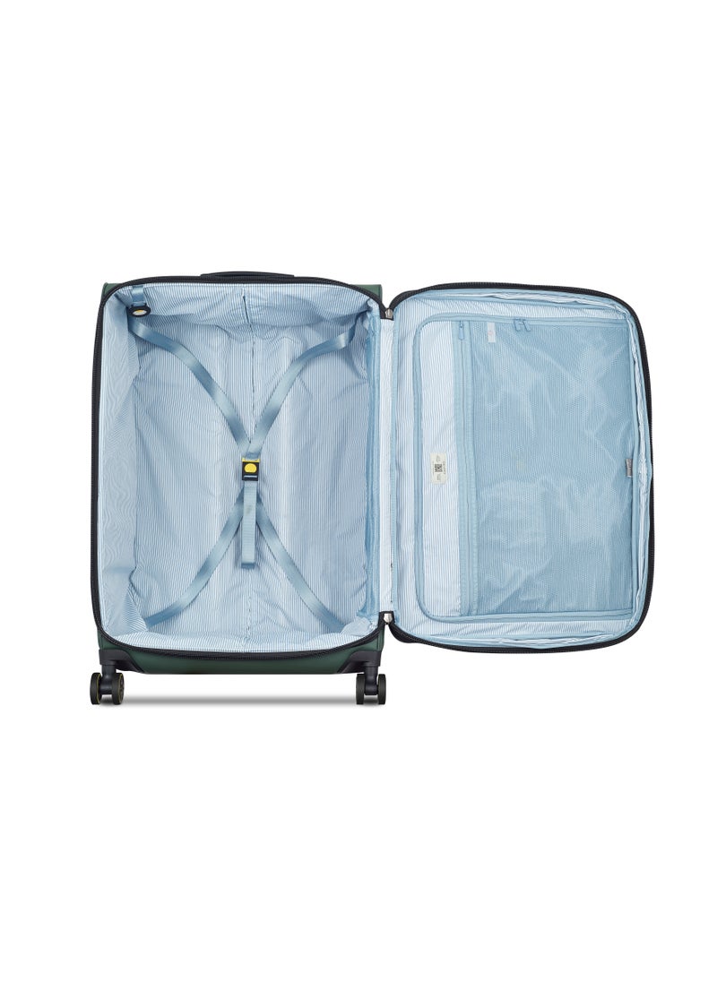 DELSEY Paris - Turenne 2.0 76cm Softcase Non-Expandable 4 Double Wheel Luggage Trolley- Green - Image 1