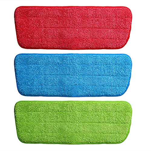 Maharsh Replacement Microfiber Spray Mop Pads Refill Cloth Heads for Spray Mops (42x14 cm, Multicolour) (3) - Image 1
