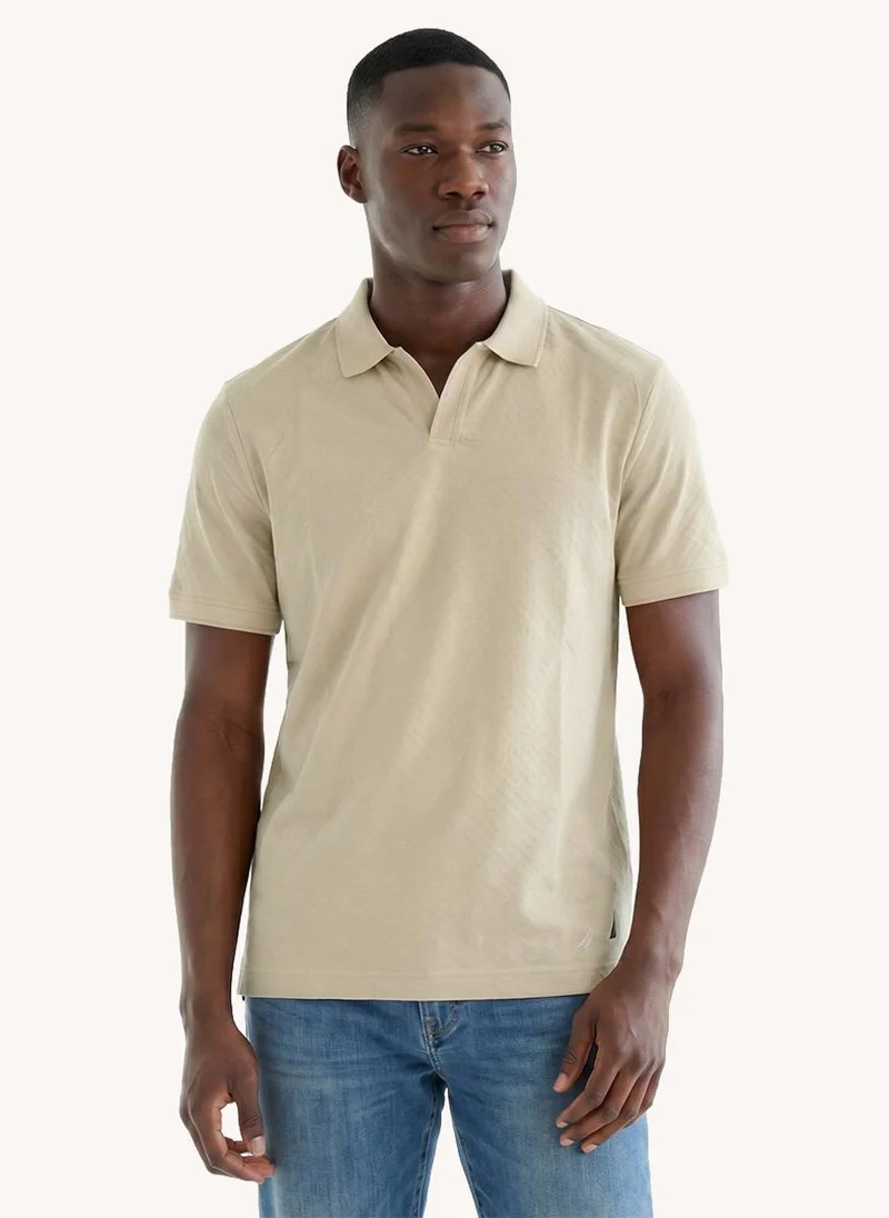 Nautica Men Regular Fit Short Sleeve Polo Shirt for Smart-Casual Wear-Safari
