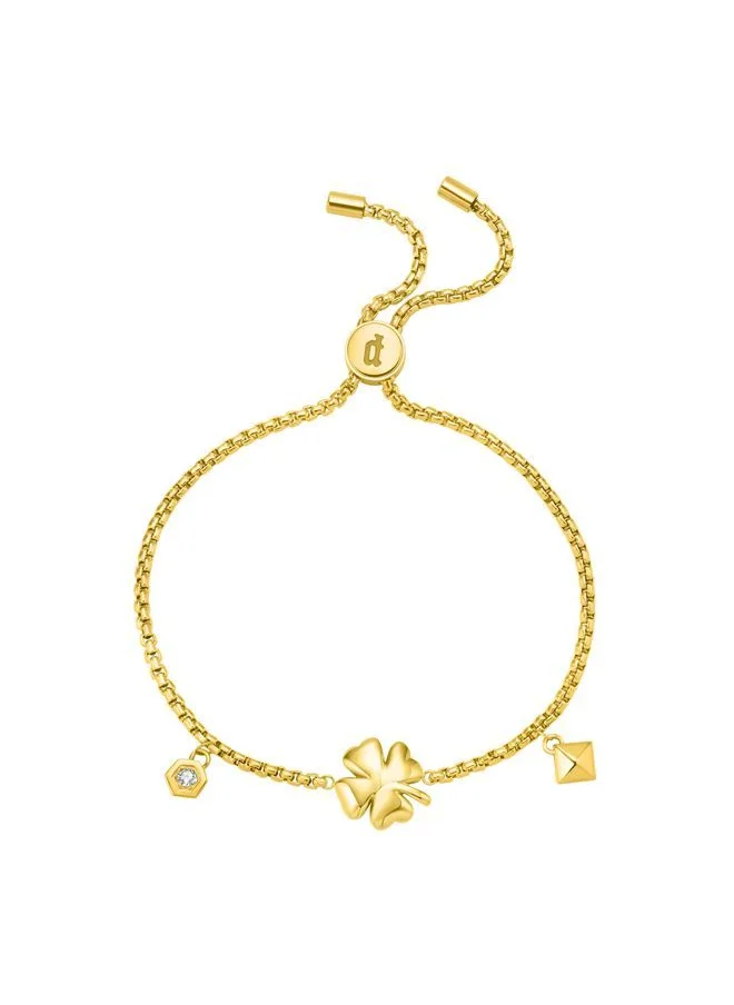 بوليس POLICE - Twinkling Bracelet for Women Gold Plating with Clover - PEJLB0002201