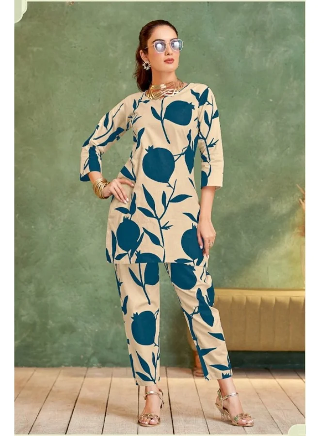أميا DESIGNER-COTTON-PRINTED-INDO-WESTERN-COORD-SET