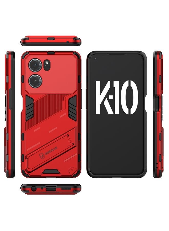 اس-توب جراب لهاتف OPPO K10 5G China Punk Armor 2 في 1 PC + جراب هاتف مقاوم للصدمات من مادة TPU مع حامل غير مرئي - Image 3