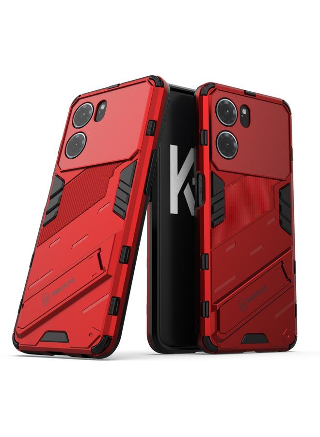 اس-توب جراب لهاتف OPPO K10 5G China Punk Armor 2 في 1 PC + جراب هاتف مقاوم للصدمات من مادة TPU مع حامل غير مرئي - Image 1