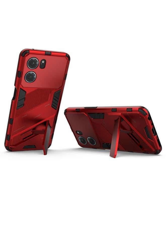 اس-توب جراب لهاتف OPPO K10 5G China Punk Armor 2 في 1 PC + جراب هاتف مقاوم للصدمات من مادة TPU مع حامل غير مرئي - Image 5