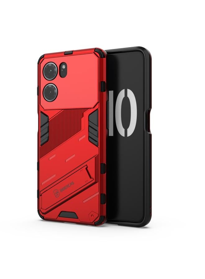 اس-توب جراب لهاتف OPPO K10 5G China Punk Armor 2 في 1 PC + جراب هاتف مقاوم للصدمات من مادة TPU مع حامل غير مرئي - Image 2
