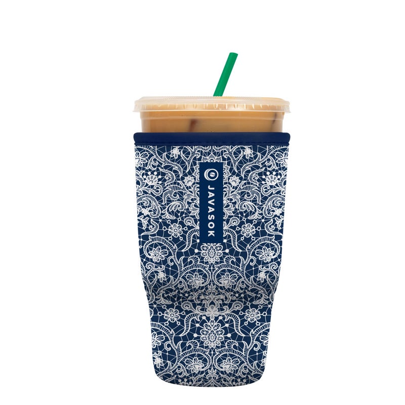 Sok It Java Sok Iced Coffee & Cold Soda Insulated Neoprene Cup Sleeve (Royal Lace  Large: 30-32oz) - Image 1