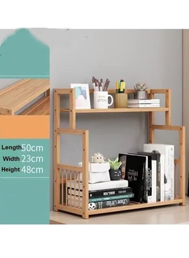 Raffine Bookshelf Office Student Stationery Organizer Magazine Holder Home Sundries Storage Shelf 50 x 23 x 48 cm - Image 2