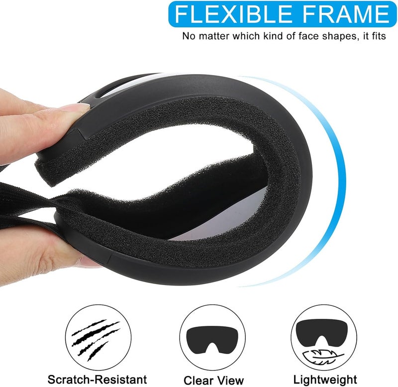 PATIKIL 3 Pcs Dirt Bike Goggles with Colorful, Brown, and Blue Lenses for Motorcycle and Skiing - Image 4