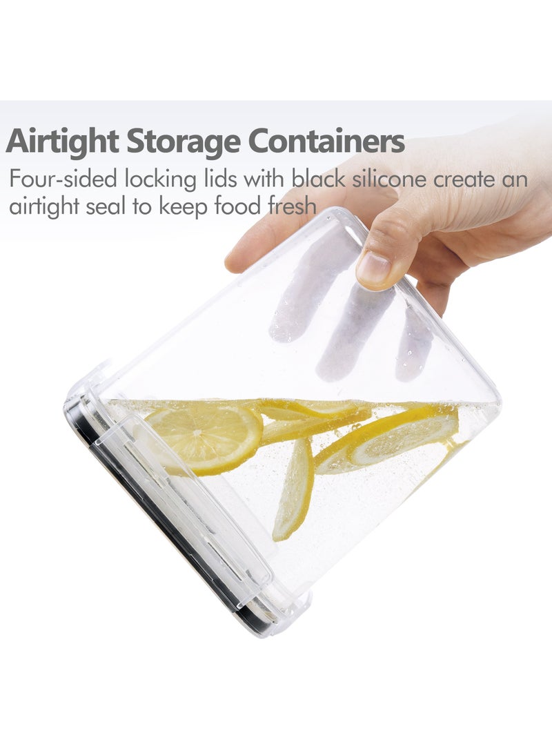 Vtopmart Vtopmart Airtight Food Storage Containers Set, Vtopmart 14pcs Plastic Kitchen and Pantry Organization Canisters, Black - Image 4