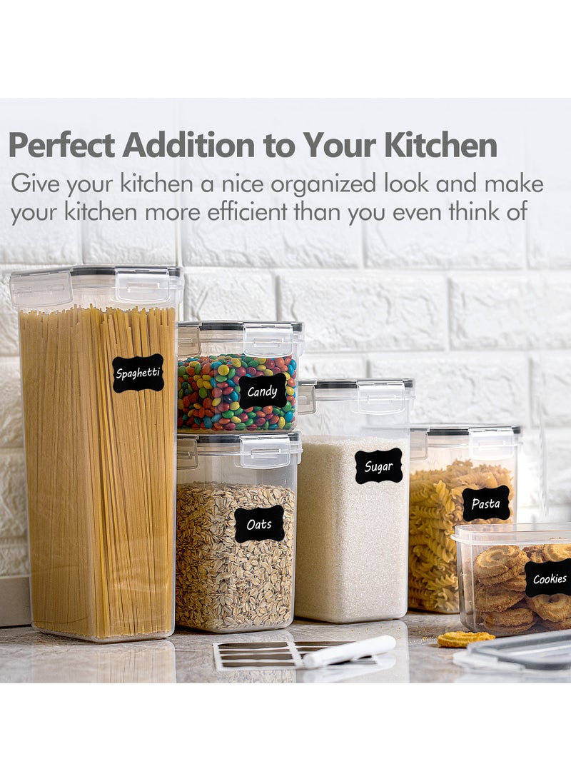 Vtopmart Vtopmart Airtight Food Storage Containers Set, Vtopmart 14pcs Plastic Kitchen and Pantry Organization Canisters, Black - Image 3