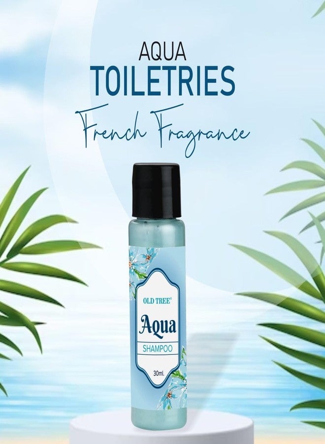 أولد تري مجموعة مستلزمات استحمام فندق أولد تري أكوا شامبو 30 مل - (عبوة من 100 قطعة) | شامبو شعر أكوا ميني بحجم مناسب للسفر، غرف الفنادق، ولوازم الضيوف | مستلزمات وإكسسوارات الفنادق - Image 2
