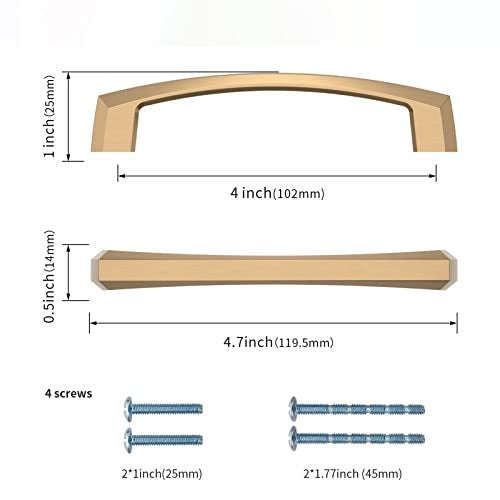 KNOKLOCK 10 Pack 4 Inch(102mm) Kitchen Cabinet Handles Champagne Bronze Cabinet Pulls Gold Kitchen Cabinet Hardware Drawer Pulls for Dresser Cupboard Wardrobe - Image 3