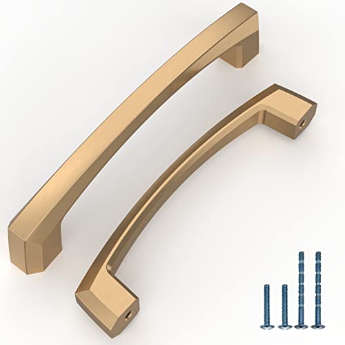 KNOKLOCK 10 Pack 4 Inch(102mm) Kitchen Cabinet Handles Champagne Bronze Cabinet Pulls Gold Kitchen Cabinet Hardware Drawer Pulls for Dresser Cupboard Wardrobe - Image 1