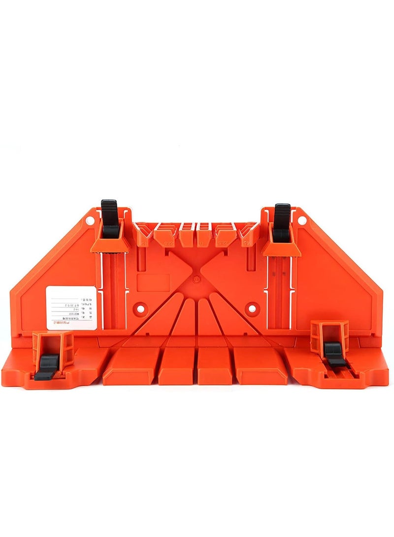 GGOOT Mitre Saw Hand Angle Cutting Box Plastic Mitre Box Pruning Saw Wood Cutting Hand Saw Hardware Tool 14inch with Clamp  - Image 5