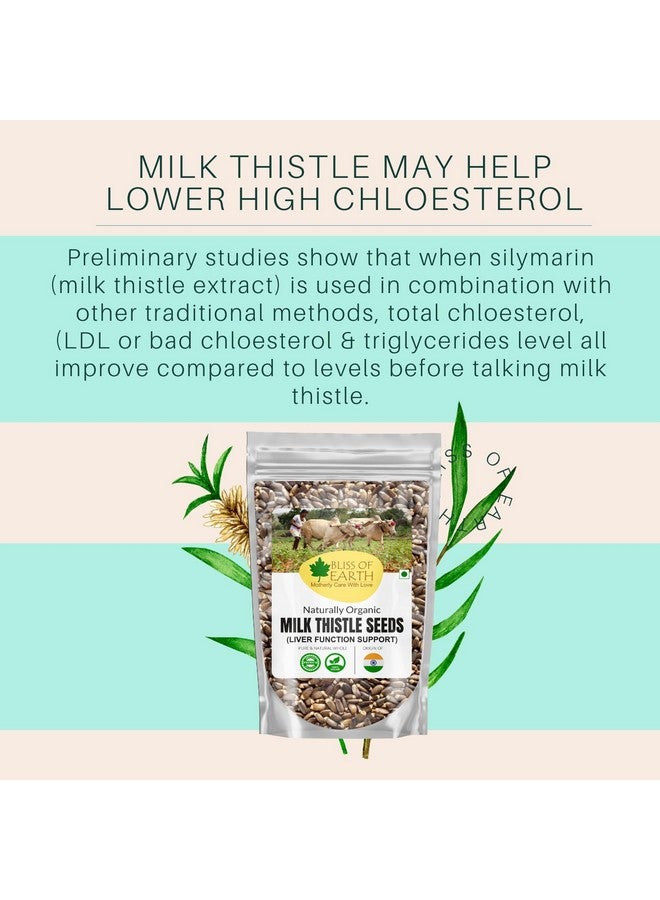 Bliss of Earth Milk Thistle Seeds Organic Super Food Great for Guts Health & Boost Immunity | Promotes Skin Health | High in Protein | 1 KG - Image 4