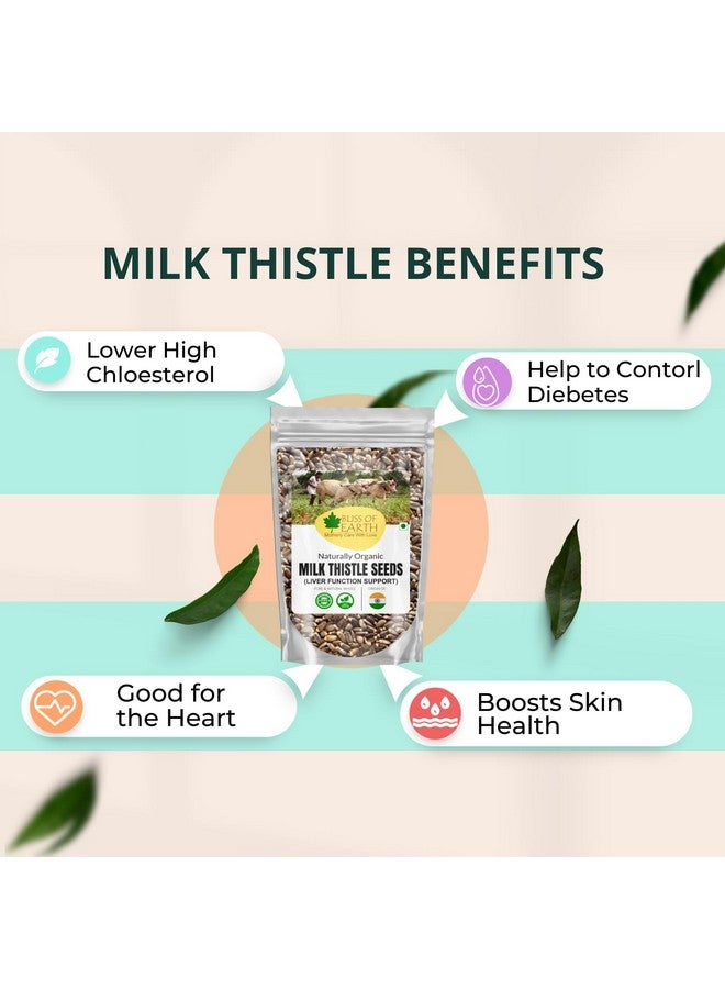 Bliss of Earth Milk Thistle Seeds Organic Super Food Great for Guts Health & Boost Immunity | Promotes Skin Health | High in Protein | 1 KG - Image 3