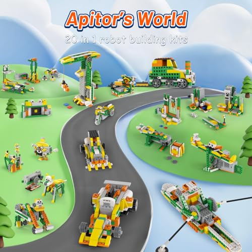 Apitor Q Robot Building Kit, 20-in-1 Programmable APP RC Car Robotics Coding Kit, STEM Projects Educational Birthday Gifts for Boys Girls Kids Aged 6-12 (233 Pieces) - Image 4