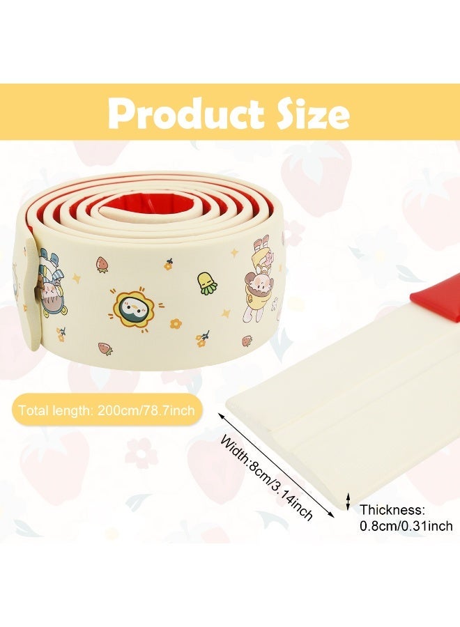 HASTHIP® Baby Proofing Edge Protector Corner Guard, 2M Soft Thick Silicone Self Adhesive Protector Strip Baby Proofing Furniture Padding for Kids Proof Table, Cabinet, Cartoon Print Bumper Cushion - Image 2