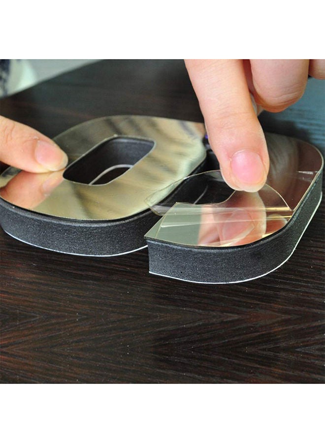 نيبمينينت ملصق ساعة حائط جداري بلا إطار من الأكريليك ثلاثي الأبعاد يمكنك لصقه بنفسك فضي - Image 5