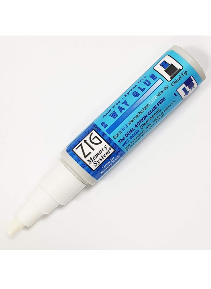 Zig 4mm Wide Chisel Tip Dual-Way Glue Pen - Zig Liquid Glue Pen  - Image 2