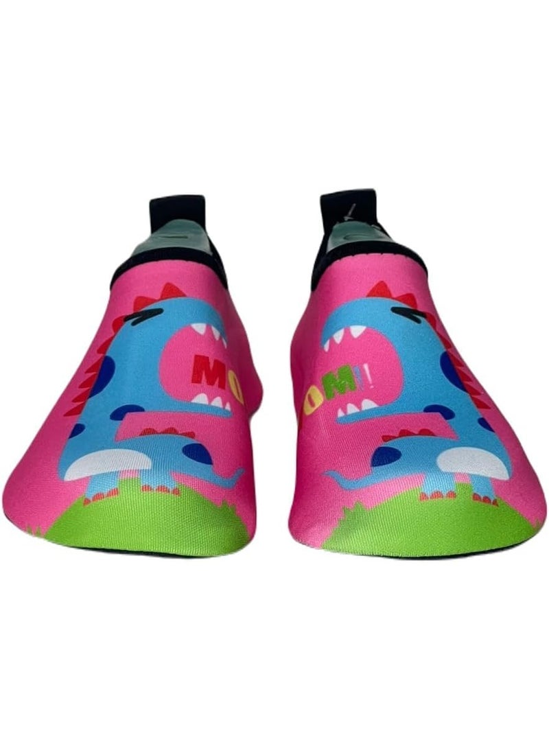 NICE Boys and Girls Water Shoes, Quick Drying Non-Slip Beach Shoes, Children's Cartoon Multicolor Swimming Socks  - Image 1