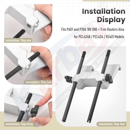 Karbay 204358001 Edge Guide Assembly Compatible with Ryobi P601 and P206 18V ONE+ Trim Routers, Fits PCL424B PCL424 R2401 Trim Routers - 204358001 Router Guide - Image 3