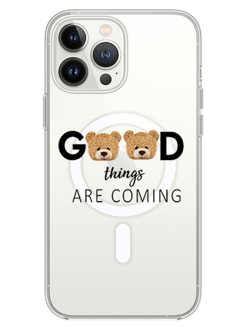 Theodor Magnetic Case for iPhone 14 Pro 6.1-inch Compatible with MagSafe Wireless Charging, Shockproof Phone Bumper Cover Good thingsa are coming copy - Image 1