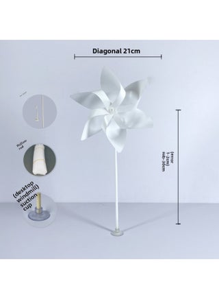 Pure White Windmill Children's Handmade Outdoor Kindergarten Scenic Spot Layout Studio Shooting Props School Desktop Decoration-Color:21cm [6 Leaves White] 30 Hollow Rod + Sucker-Specifications:10 - pzsku/Z08B0390A71A2F16644A4Z/45/1746230718/ad678411-a0b9-4394-8fa3-3e81dcc0a51f