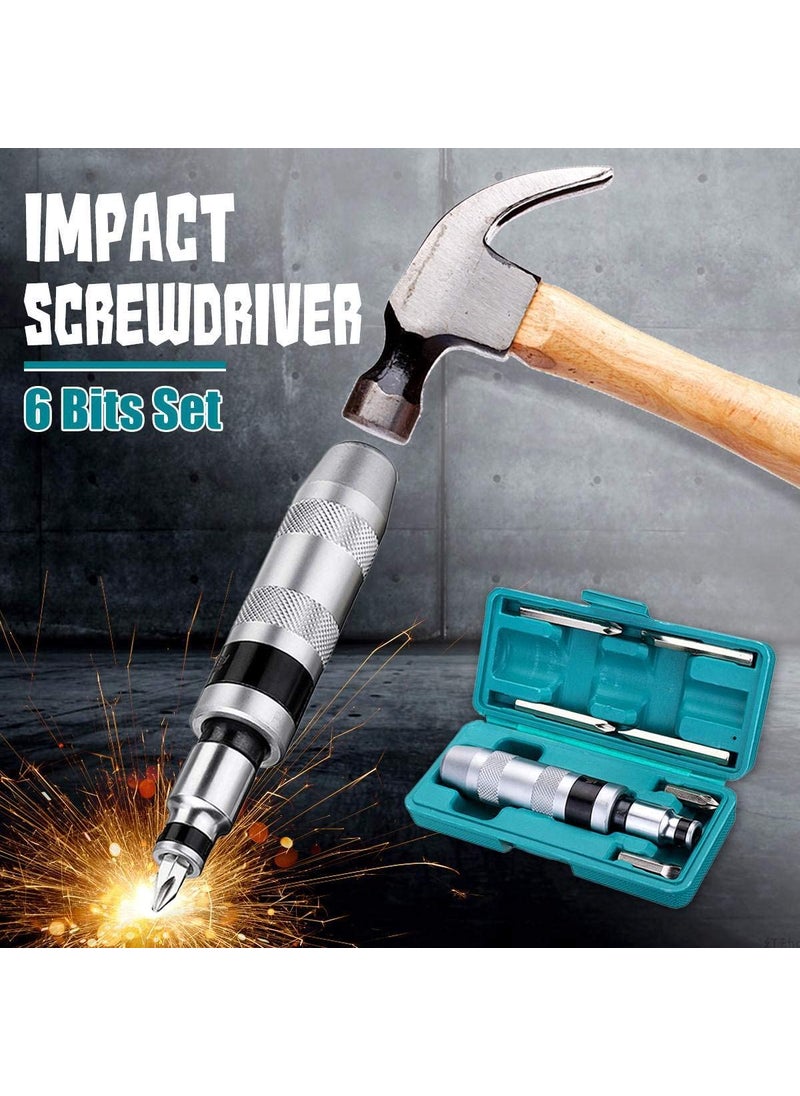 Hetkrishi - Hetkrishi 7Pcs Impact Screwdriver Set MultiPurpose Chrome Vanadium Steel Portable Screw Driver Chisel Bits Professional Tools - Image 1