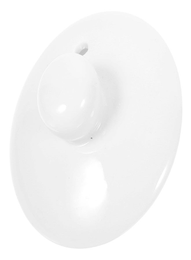 FUNOMOCYA Universal White Ceramic Teapot Lid Polished Tea Ware Replacement Lid for Tea Cup and Teapot Fits Most Standard Sizes and Elegant Design for Home Kitchen and Restaurant - Image 1