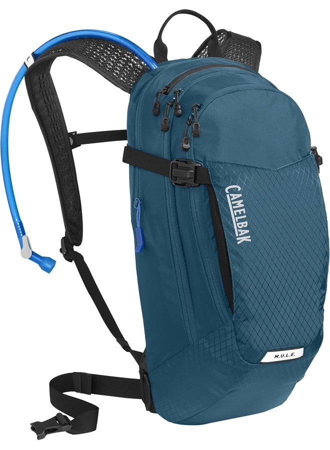CamelBak M.U.L.E. 12 Mountain Biking Hydration Pack - Easy Refilling Hydration Backpack - Magnetic Tube Trap - 100oz, Moroccan Blue/Black - Image 1