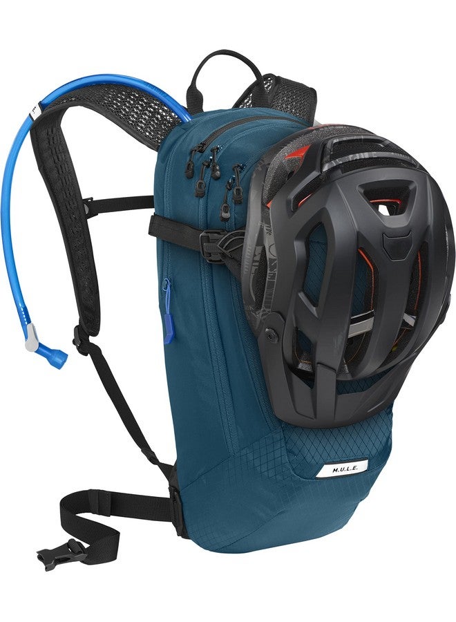 CamelBak M.U.L.E. 12 Mountain Biking Hydration Pack - Easy Refilling Hydration Backpack - Magnetic Tube Trap - 100oz, Moroccan Blue/Black - Image 5