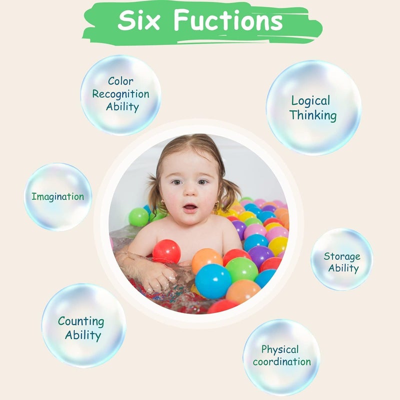 MEETO Baby Premium Multicolour Balls: Soft, Safe Balls for Kids' Pool Pits, Play Tents, and Tunnels – Ideal for Indoor & Outdoor Fun (Pack of 6) - Image 5