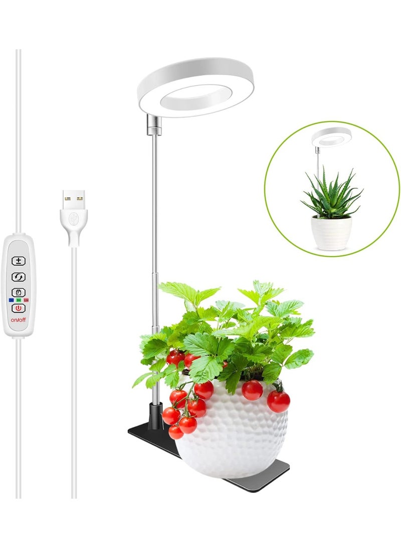 Relex Grow Lights for Indoor Plants, Full Spectrum Growing lamp with Detachable Base, Height Adjustable, 3 Colors, 10 Dimming, Automatic Timer, Plant Light for Succulents Small Plants - Image 1