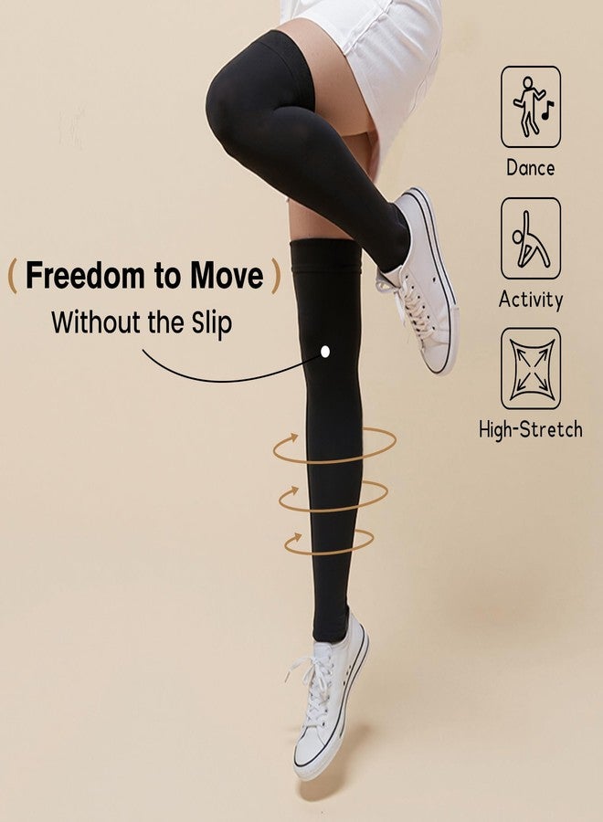 أزوي جوارب نسائية طويلة تصل إلى الفخذ، مانعة للانزلاق، جوارب أنبوبية عصرية فوق الركبة، جوارب تنكرية - Image 3