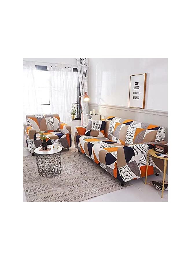 Green Tiger 1 Seater Cotton Stretch Sofa Slipcover Fashion Geometric Style All-inclusive Stretch Universal Sofa Cover Slipcover Washable Anti-Skid Stretch (Single seats) - Image 2