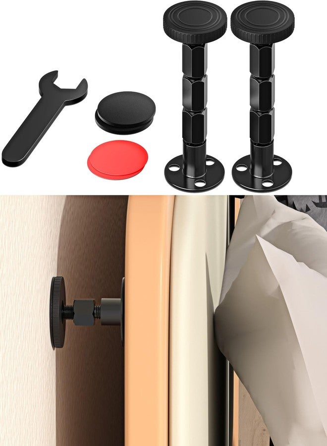 MERDTTES 2PCS Adjustable Threaded Bed Frame Anti-Shake Tool, Upgraded Headboard stoppers with Free Furniture Pads, Easy Installation Bedside Anti-Shake Tool for Headboards, Cabinets and Sofas, 1.18-4.13in - Image 1