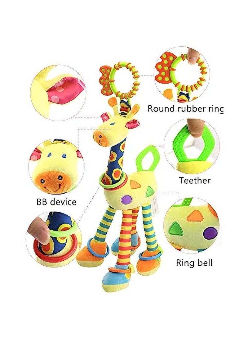 Car Seat Hanging Toys for Babies 0–11 Months | Soft Musical Animal Rattles | Baby Sensory Toy for Stroller & Crib - Image 3