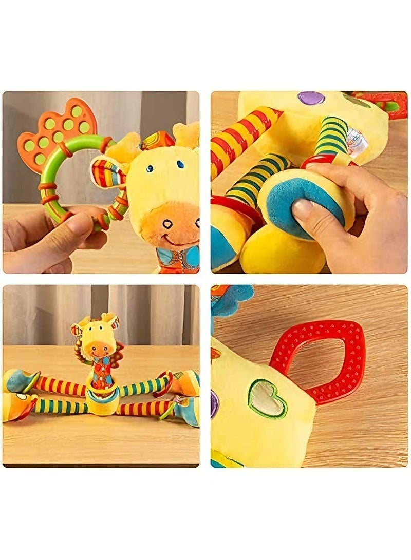 Car Seat Hanging Toys for Babies 0–11 Months | Soft Musical Animal Rattles | Baby Sensory Toy for Stroller & Crib - Image 2