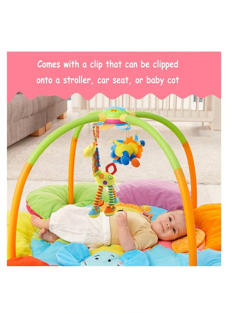 Car Seat Hanging Toys for Babies 0–11 Months | Soft Musical Animal Rattles | Baby Sensory Toy for Stroller & Crib - Image 4