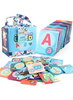 Generic Cloth Book Early Education Card Baby Can Not Tear Letters Animal Cognitive Literacy Card Set Toy Cloth Book Handbag Set-Color:[26 Letters Card Cloth Book]  - Image 2