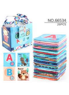 Generic Cloth Book Early Education Card Baby Can Not Tear Letters Animal Cognitive Literacy Card Set Toy Cloth Book Handbag Set-Color:[26 Letters Card Cloth Book]  - Image 1