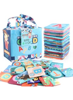 Generic Cloth Book Early Education Card Baby Can Not Tear Letters Animal Cognitive Literacy Card Set Toy Cloth Book Handbag Set-Color:[26 Letters Card Cloth Book]  - Image 5