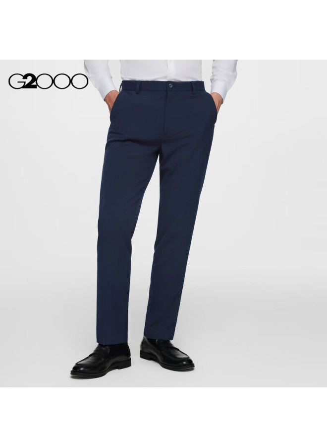 G2000 Men's Spring And Autumn Easy Care Slim Fit Dress Pants In Blue-grey Color - Slim Fit Cut 34 - Image 3