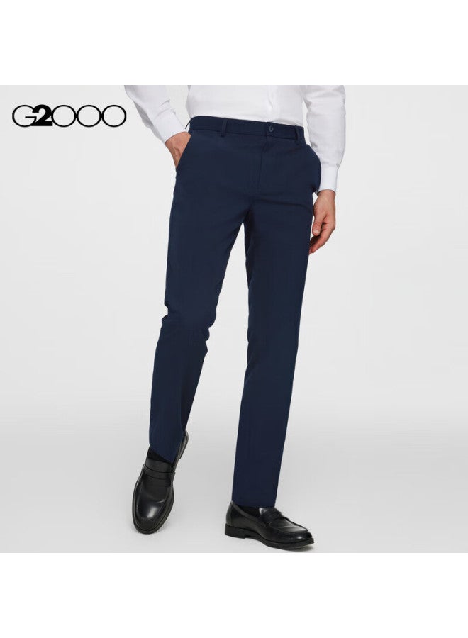 G2000 Men's Spring And Autumn Easy Care Slim Fit Dress Pants In Blue-grey Color - Slim Fit Cut 34 - Image 2
