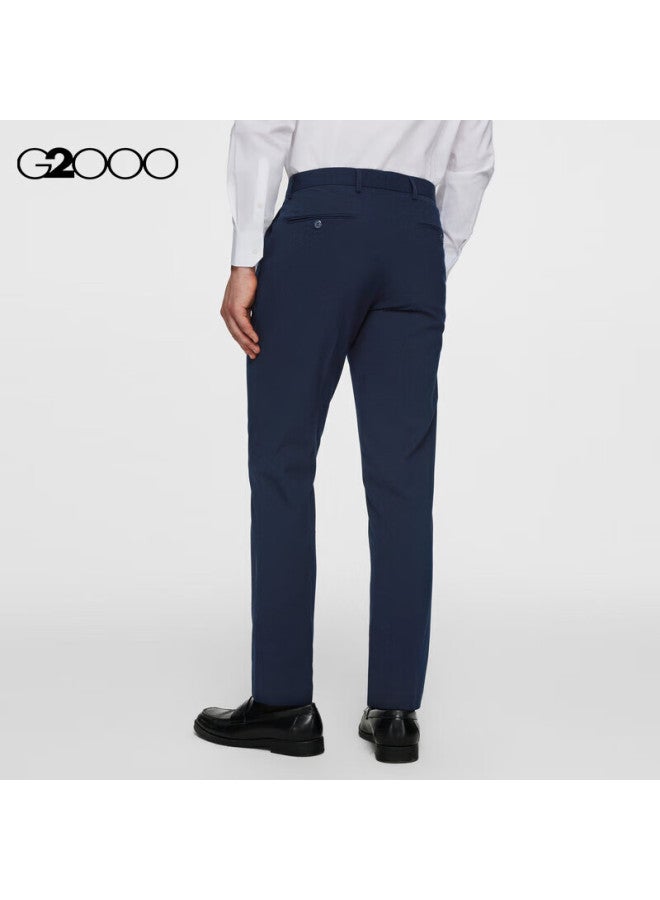 G2000 Men's Spring And Autumn Easy Care Slim Fit Dress Pants In Blue-grey Color - Slim Fit Cut 34 - Image 4
