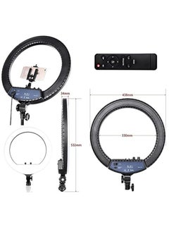 Houmt HOUMT RL-18 Ring Light, 18 inch Soft Ring LED Light for Live Broadcast YouTube Vlog Video Shooting with Remote Control 3 Phone Holder Special Ring Fill Light  - Image 2